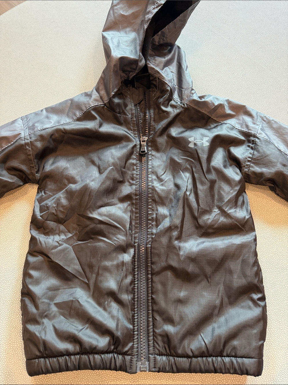 Under Armour Kids Black Hooded Rain Jacket